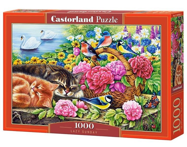 Castor, Koty w kwiatach leniwa niedziela, puzzle, 1000 elementów