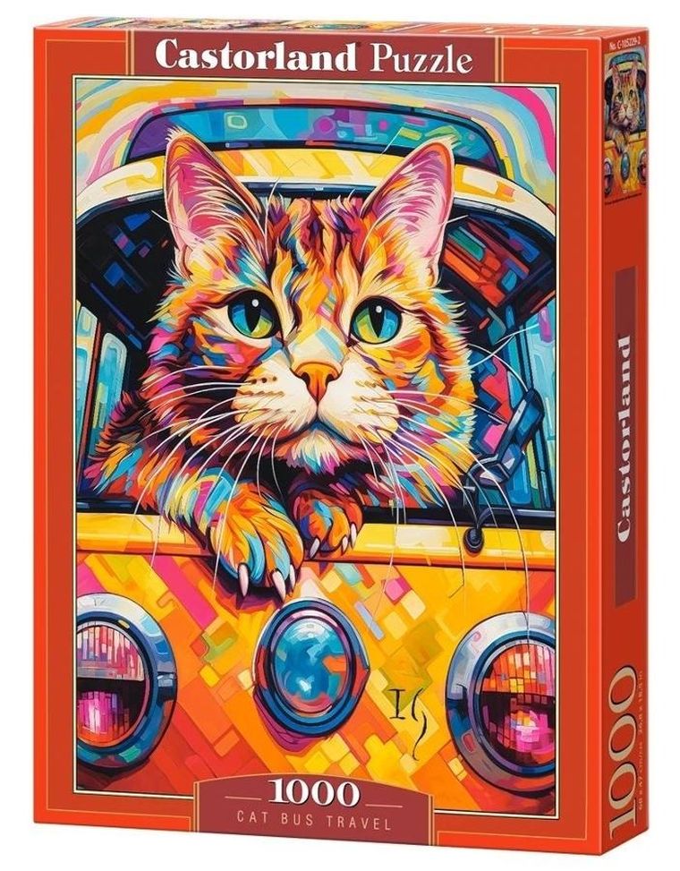 Castorland, Cat Bus Travel, puzzle, 1000 elementów