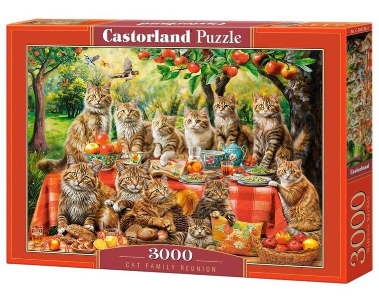 Castorland, Cat Family Reunion, puzzle, 3000 elementów