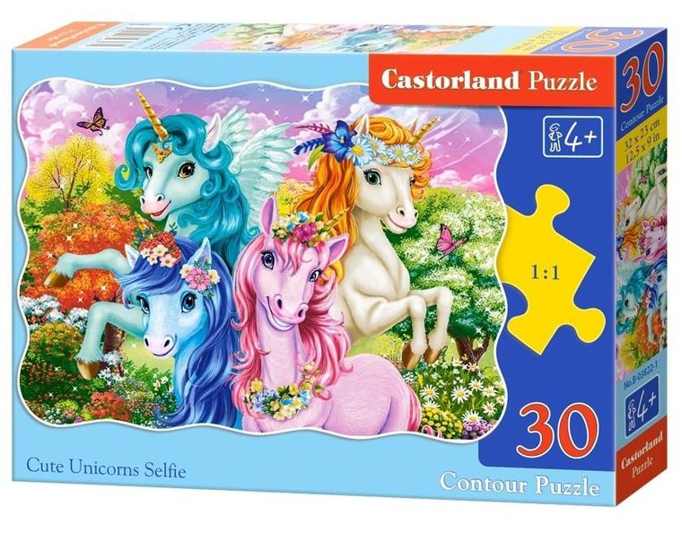 Castorland, Cute Unicorns Selfie, puzzle, 30 elementów