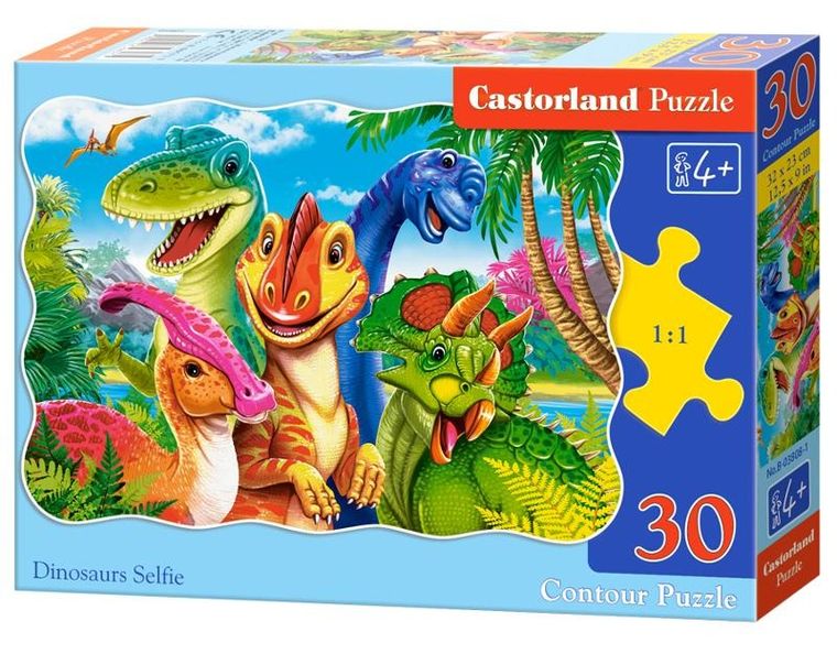 Castorland, Dinosaurs Selfie, puzzle, 30 elementów