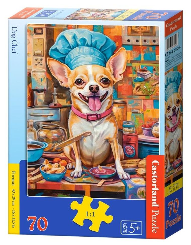 Castorland, Dog Chef, puzzle, 70 elementów