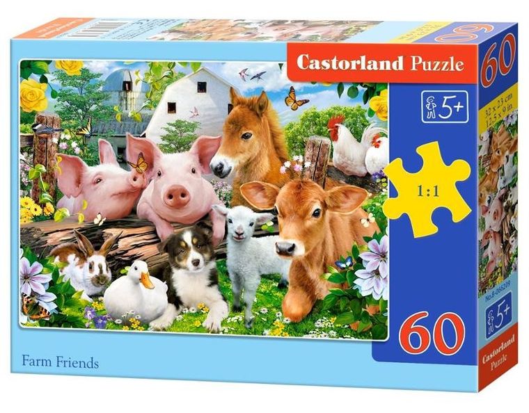Castorland, Farm Friends, puzzle, 60 elementów