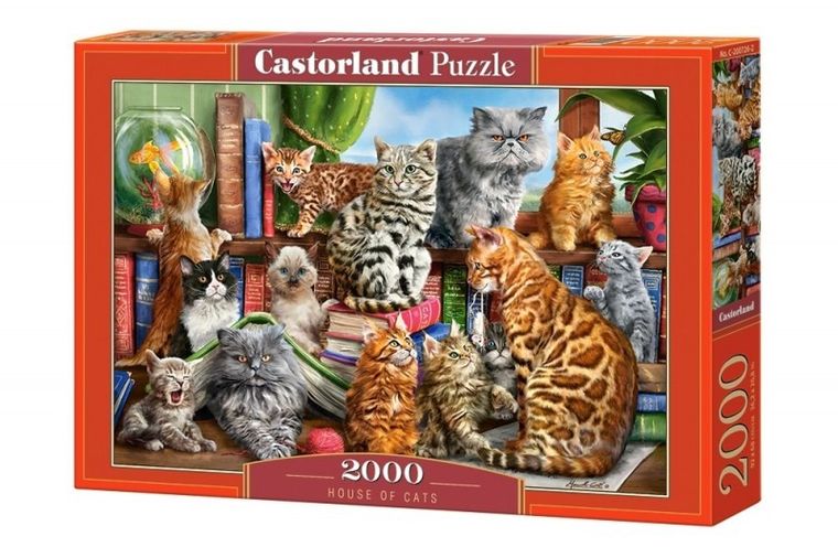 Castorland, House Of Cats, puzzle, 2000 elementów
