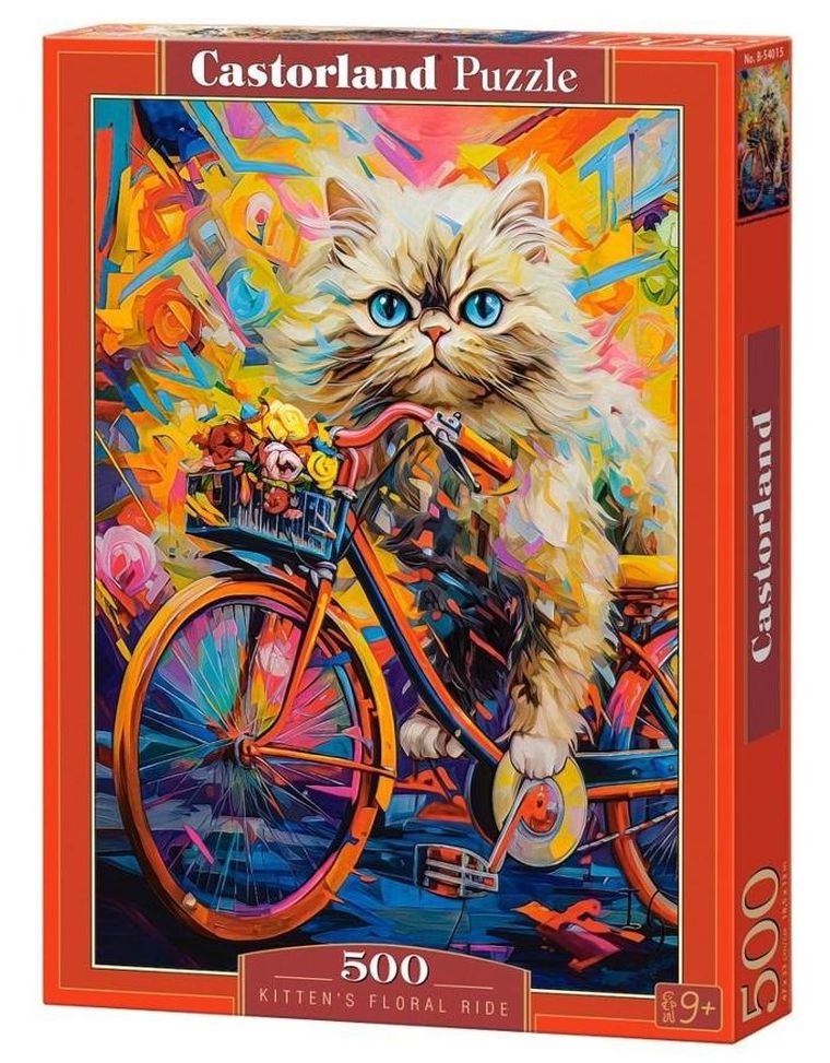 Castorland, Kitten's Floral Ride, puzzle, 500 elementów