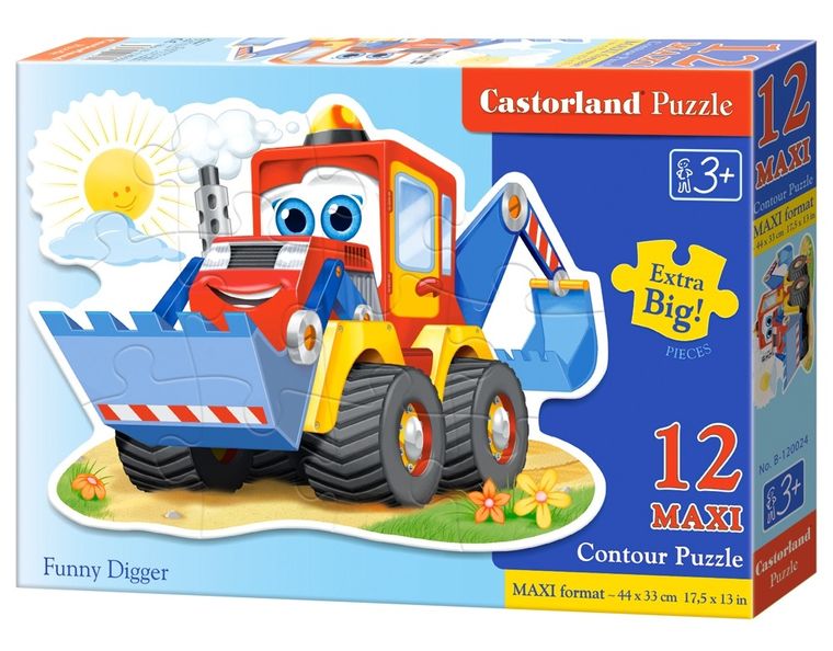 Castorland, Koparka, puzzle maxi, 12 elementów