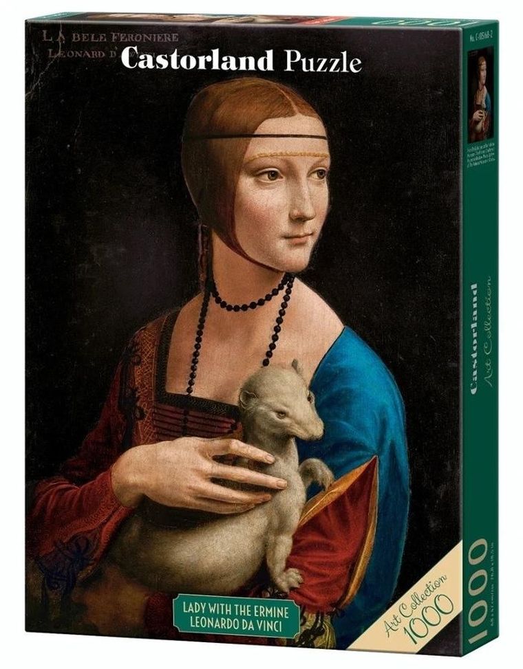 Castorland, Leonardo da Vinci Art Collection, Dama z łasiczką, puzzle, 1000 elementów