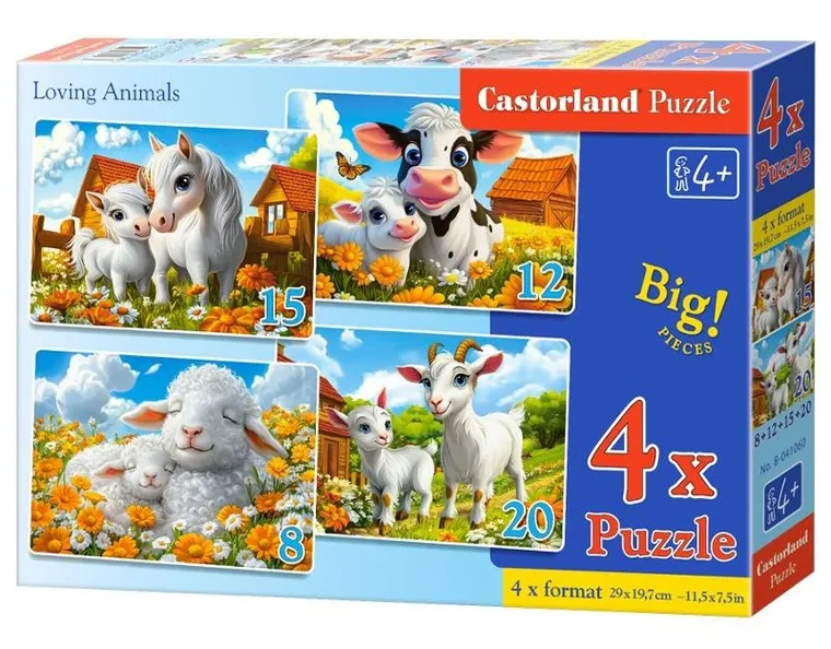 Castorland, Loving Animals, puzzle 4w1