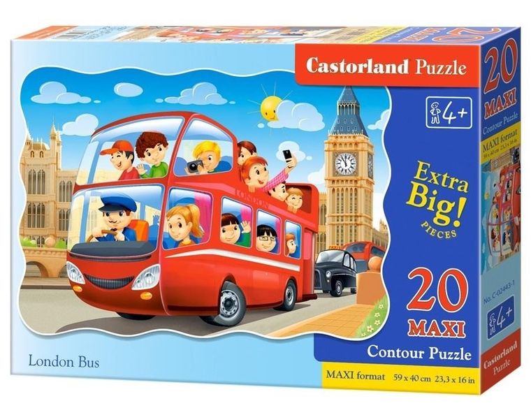 Castorland, Maxi, London Bus, puzzle, 20 elementów