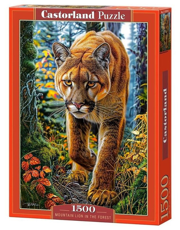 Castorland, Mountain Lion In The Forest, puzzle, 1500 elementów