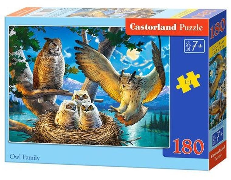 Castorland, Owl Family, puzzle, 180 elementów