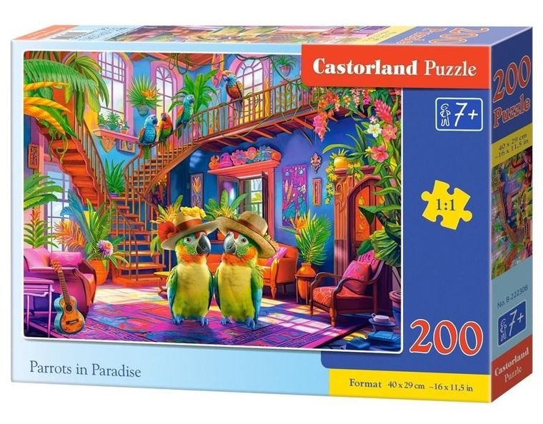 Castorland, Parrots in Paradise, puzzle, 200 elementów