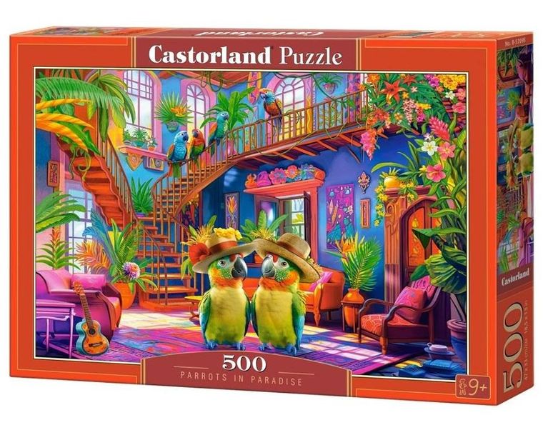 Castorland, Parrots in Paradise, puzzle, 500 elementów