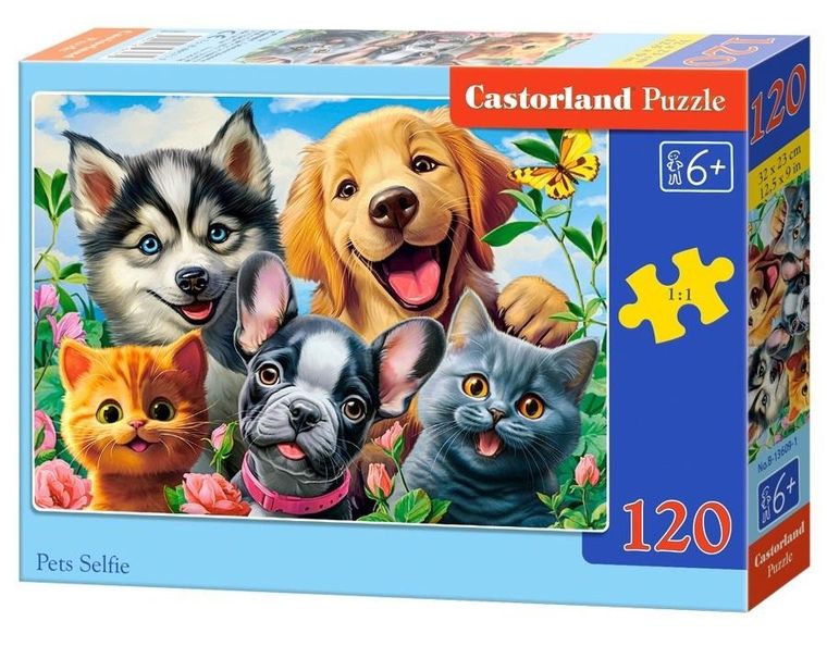 Castorland, Pets Selfie, puzzle, 120 elementów
