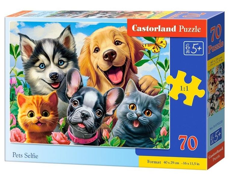 Castorland, Pets Selfie, puzzle, 70 elementów
