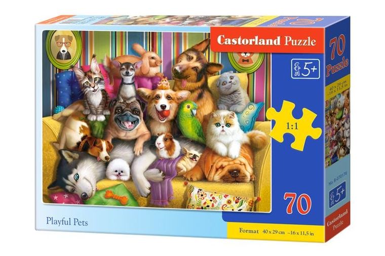 Castorland, Playful Pets, puzzle, 70 elementów