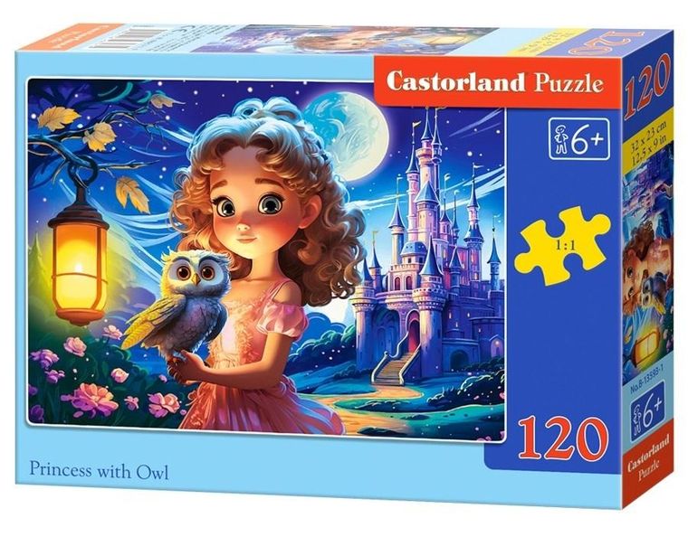Castorland, Princess with Owl, puzzle, 120 elementów