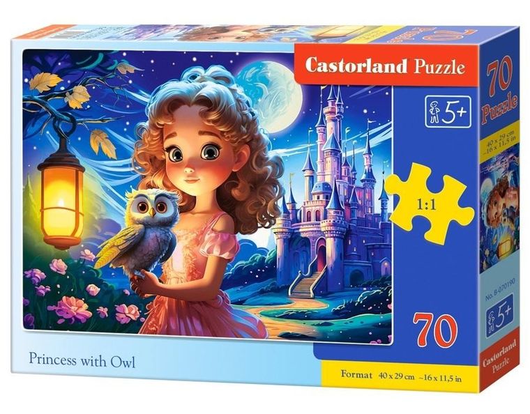 Castorland, Princess with Owl, puzzle, 70 elementów