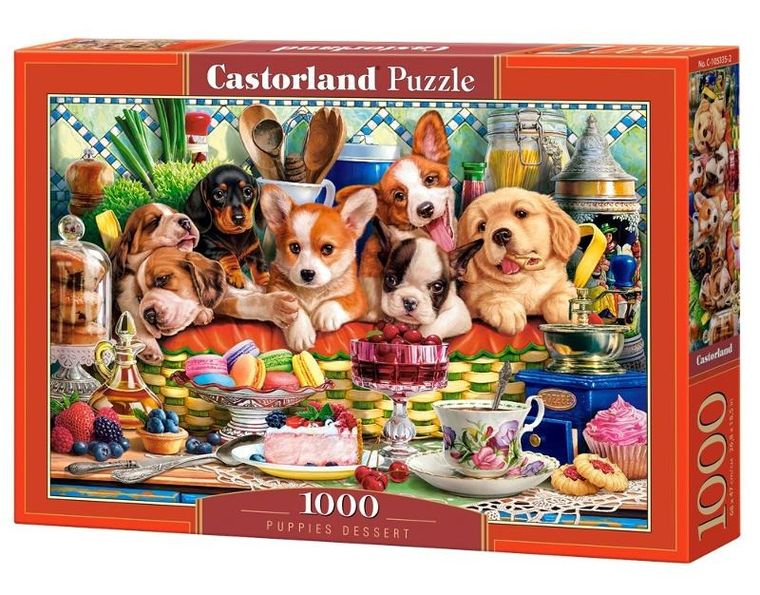 Castorland, Puppies Dessert, puzzle, 1000 elementów