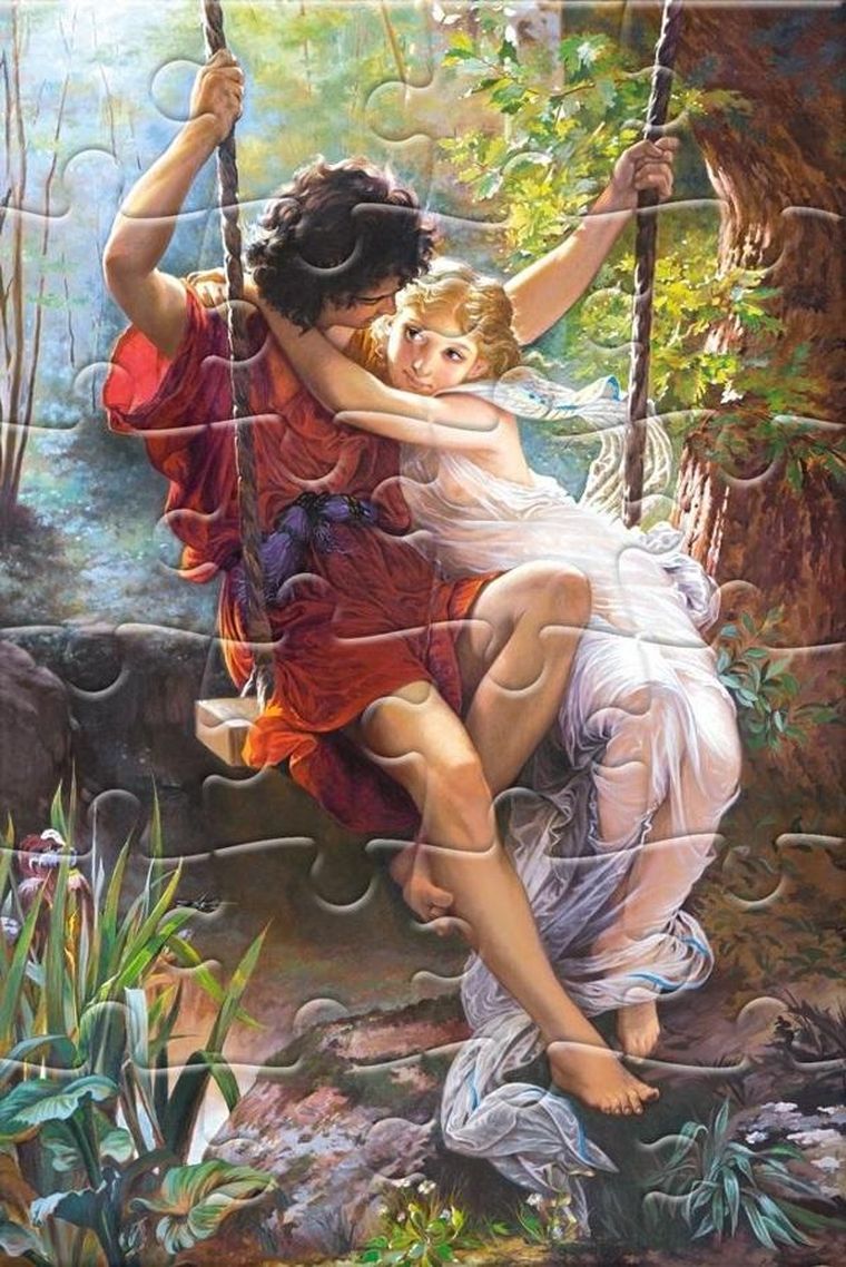 Castorland, puzzlowa kartka pocztowa, Springtime