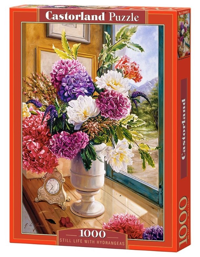 Castorland, Still Life with Hydrangeas, puzzle, 1000 elementów