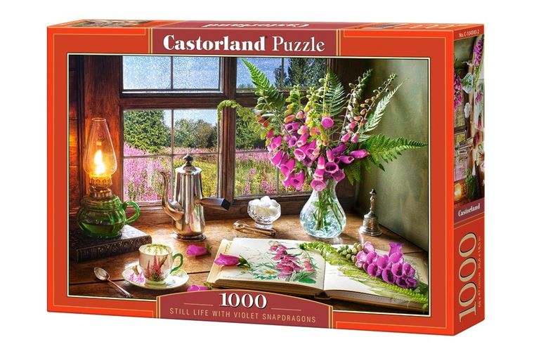 Castorland, Still Life with Violet Snapdragons, puzzle, 1000 elementów