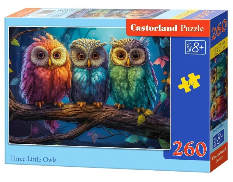 Castorland, Three Little Owls, puzzle, 260 elementów