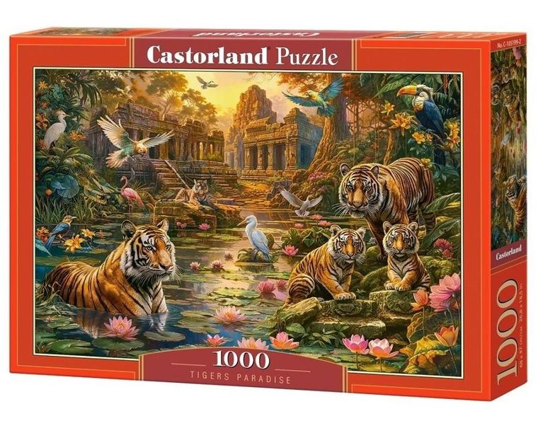 Castorland, Tigers Paradise, puzzle, 1000 elementów