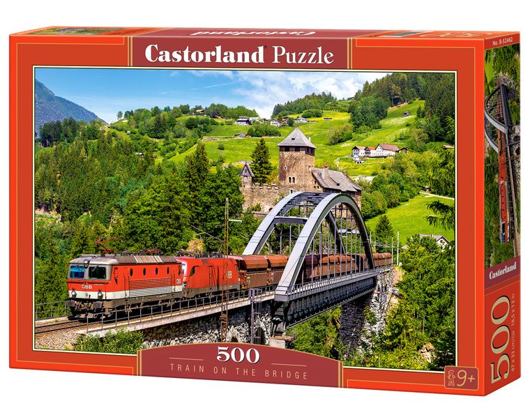 Castorland, Train on the Bridge, puzzle, 500 elementów