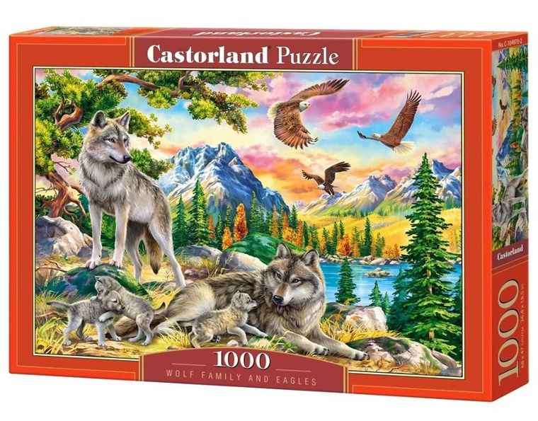 Castorland, Wolf Family and Eagles, puzzle, 1000 elementów