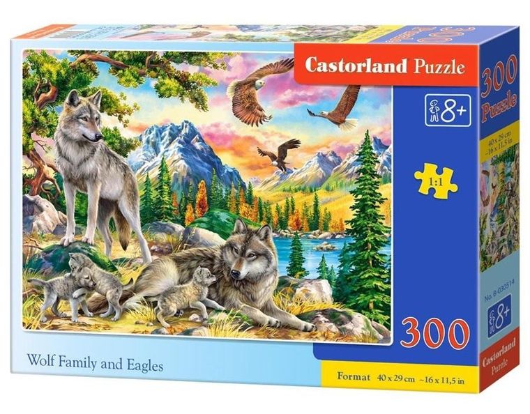 Castorland, Wolf Family And Eagles, puzzle, 300 elementów
