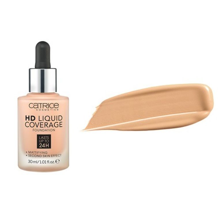 Catrice, HD Liquid, Coverage Foundation 24H, matujący podkład do twarzy, 020 Rose Beige, 30 ml