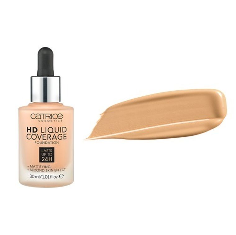 Catrice, HD Liquid, Coverage Foundation 24H, matujący podkład do twarzy, 030 Sand Beige, 30 ml