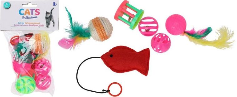 Cats Collection, zestaw zabawek dla kota, 6 szt.