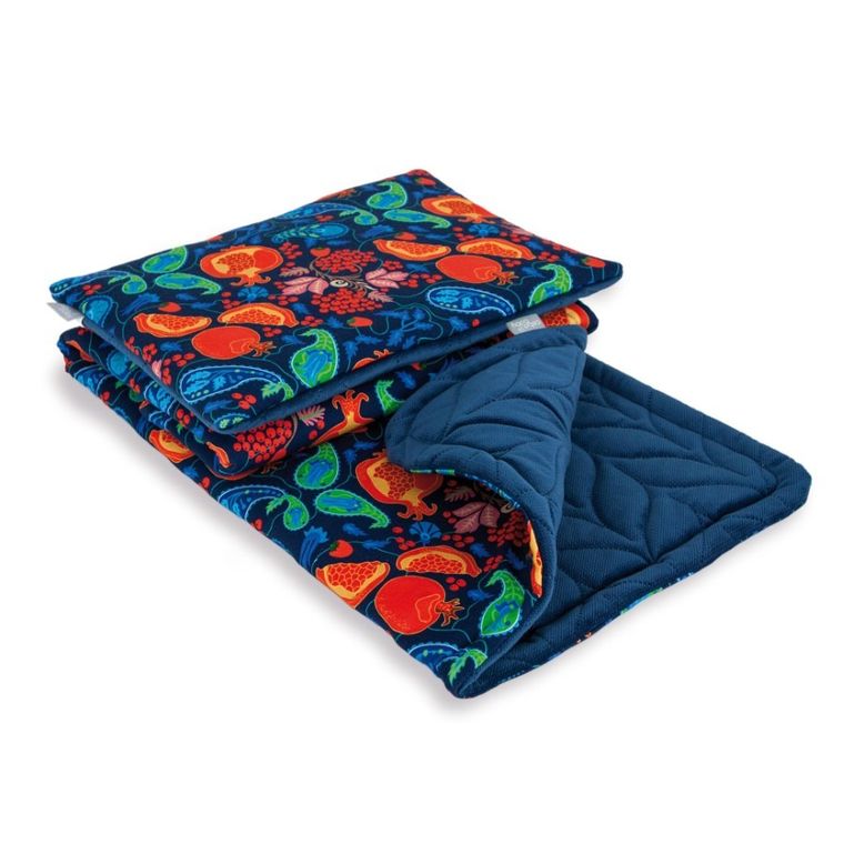 Ceba Baby, kocyk niemowlęcy z poduszką, granatowy, 75-100 cm