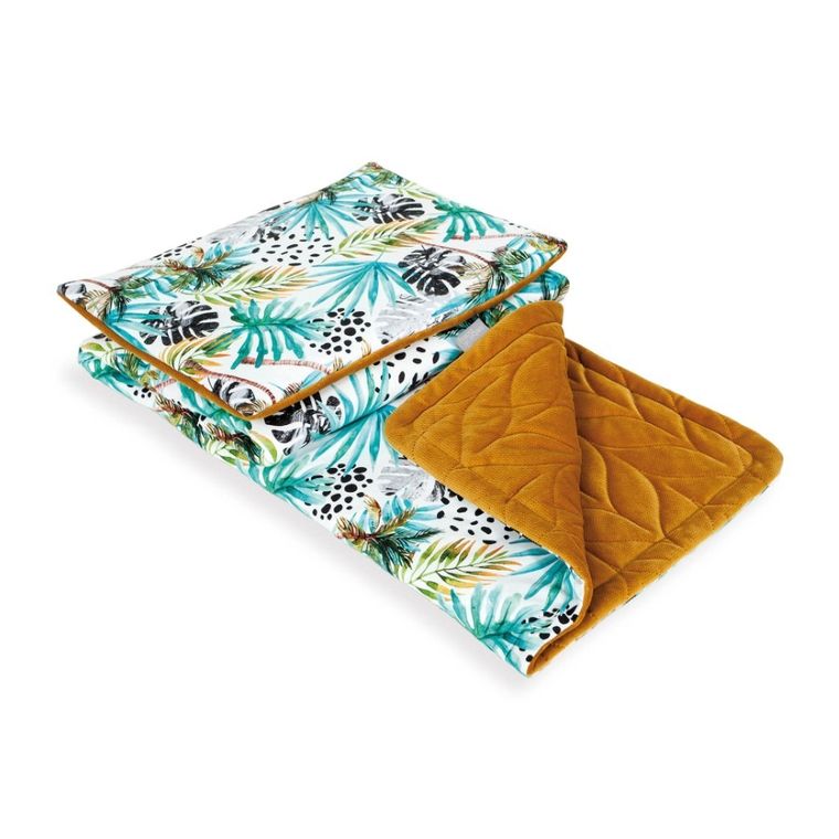 Ceba Baby, kocyk niemowlęcy z poduszką, pomarańczowy, 75-100 cm