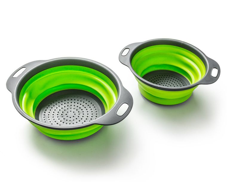 Cedzaki silikonowe, składane, 2 szt.