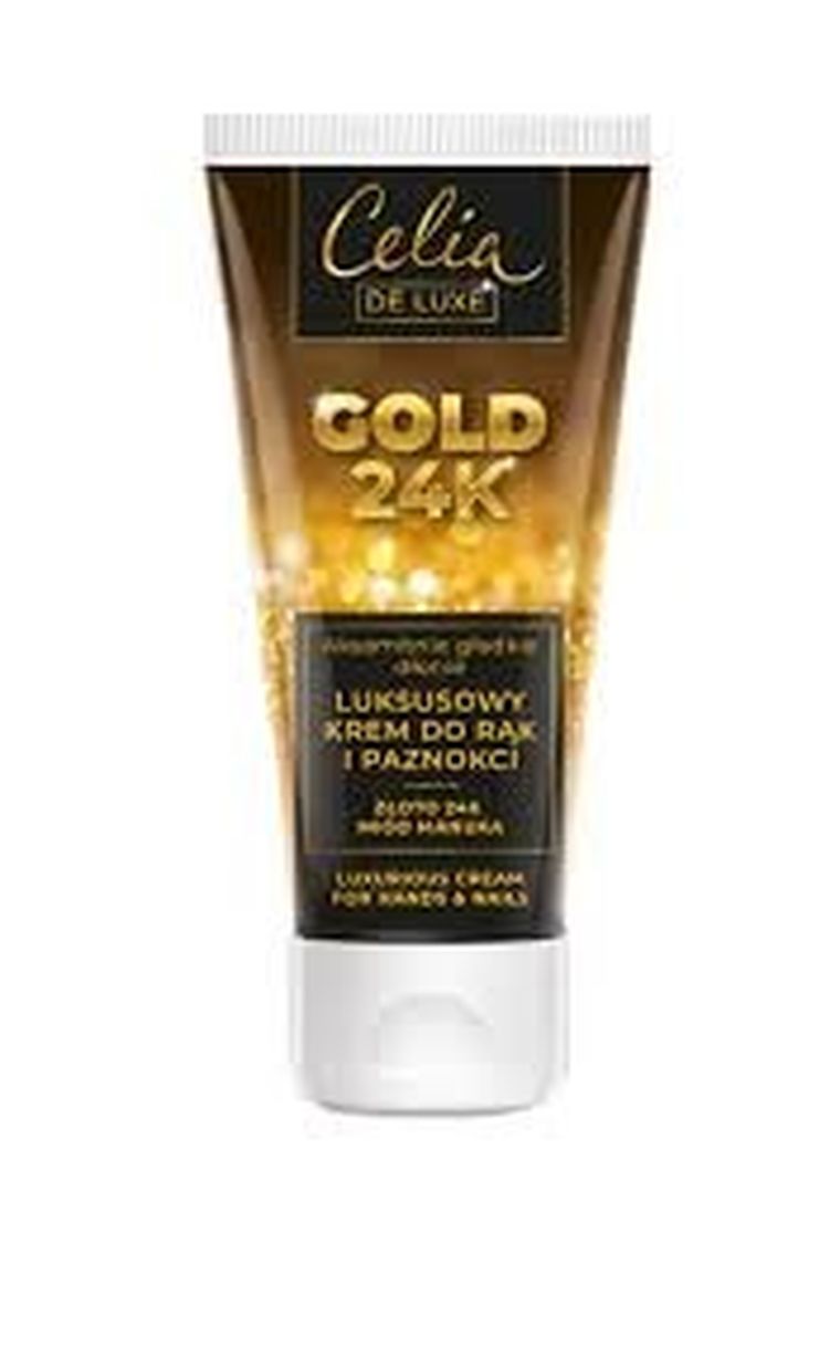 Celia, Gold 24k, luksusowy krem do rąk i paznokci, 80 ml