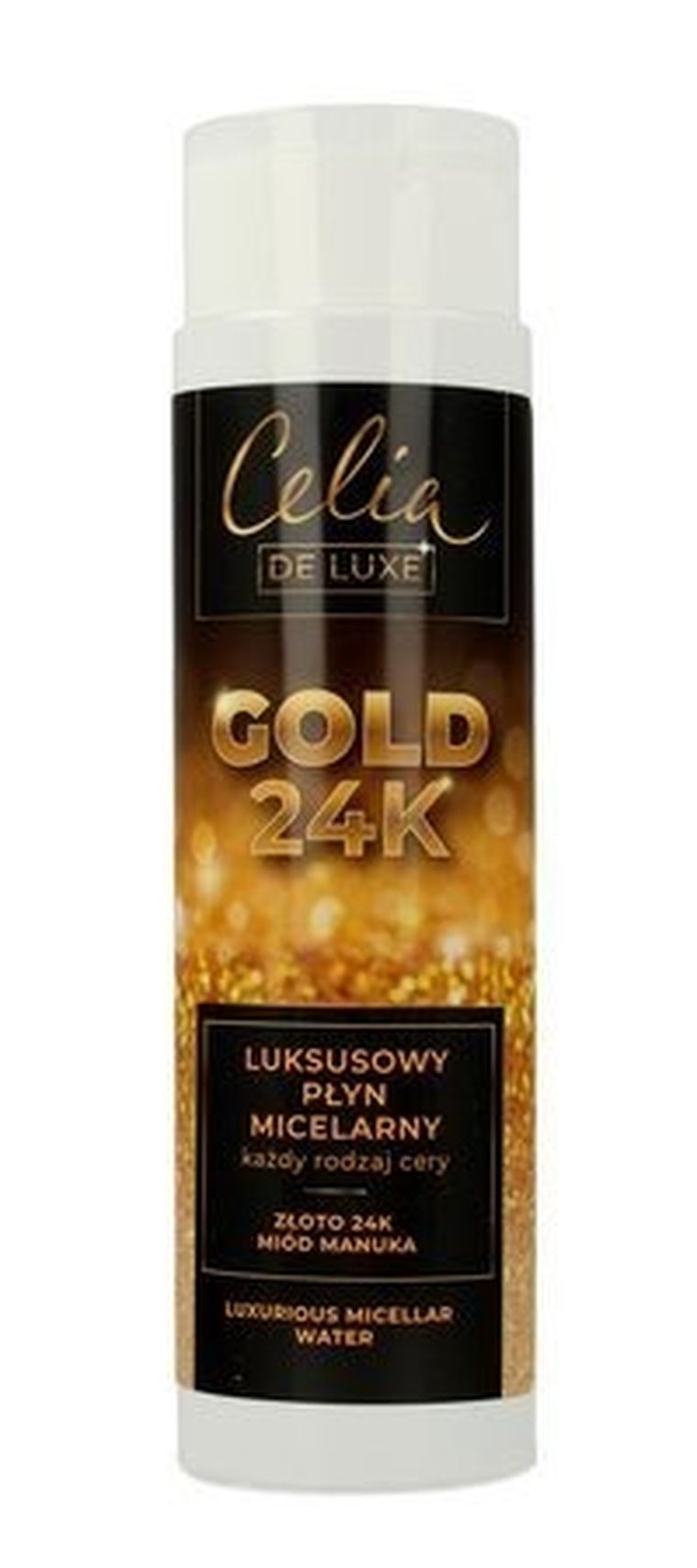 Celia, Gold 24k, luksusowy płyn micelarny, każdy rodzaj cery, 200 ml