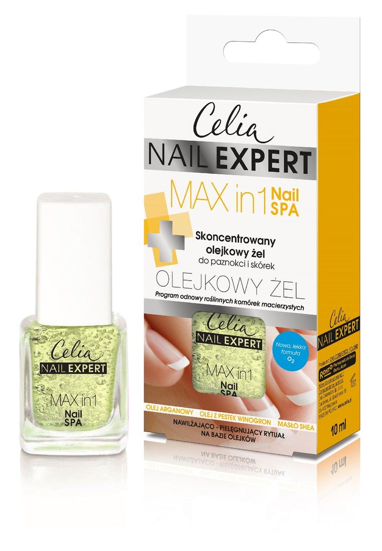 Celia, Nail Expert, skoncentrowany olejkowy żel do paznokci i skórek, Max in 1 Nail SPA, 10 ml