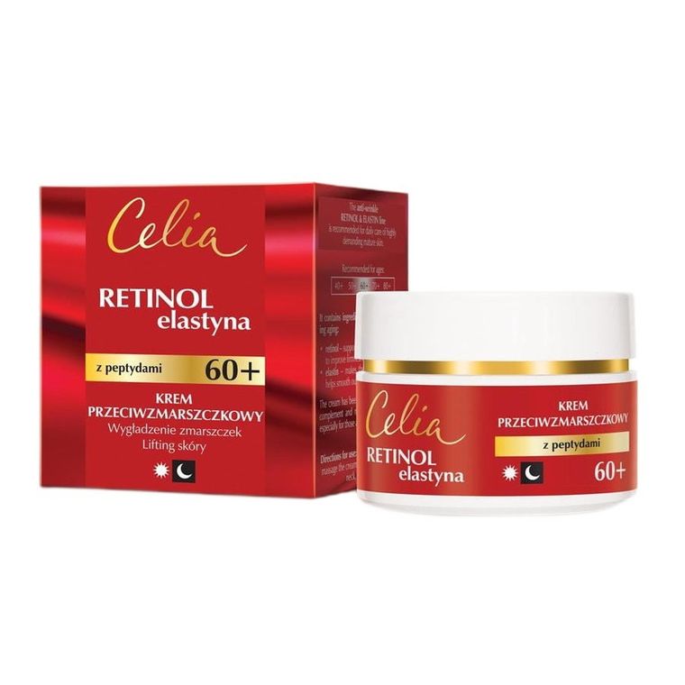 Celia, Retinol Elastyna, krem przeciwzmarszczkowy 60+ na dzień i na noc, 50 ml
