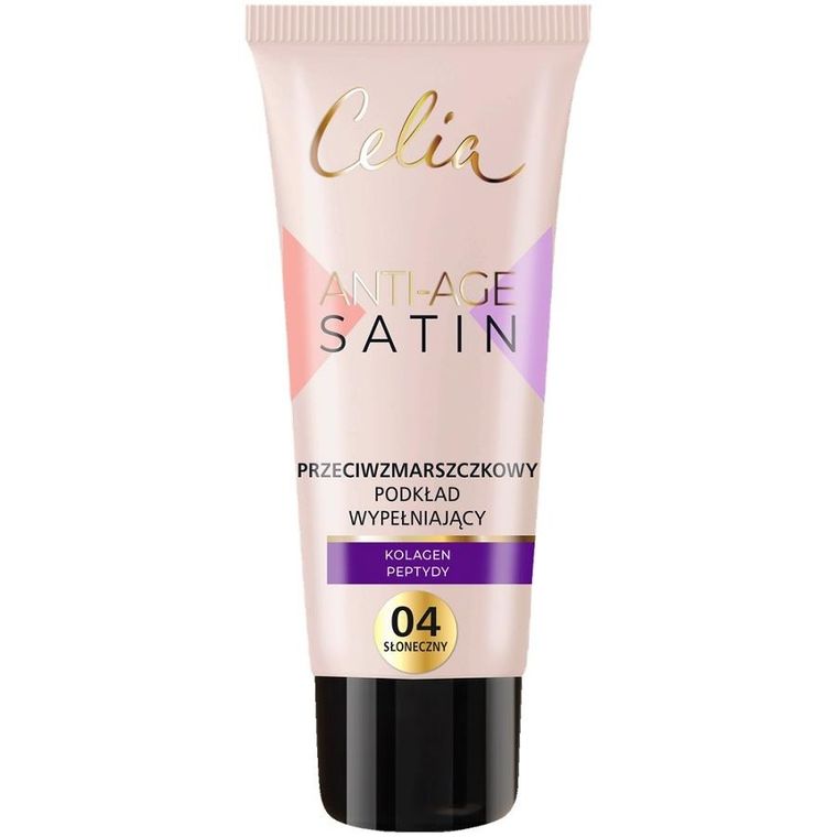 Celia, Satin Anti-Age, przeciwzmarszczkowy podkład wypełniający do twarzy, 04, 30 ml