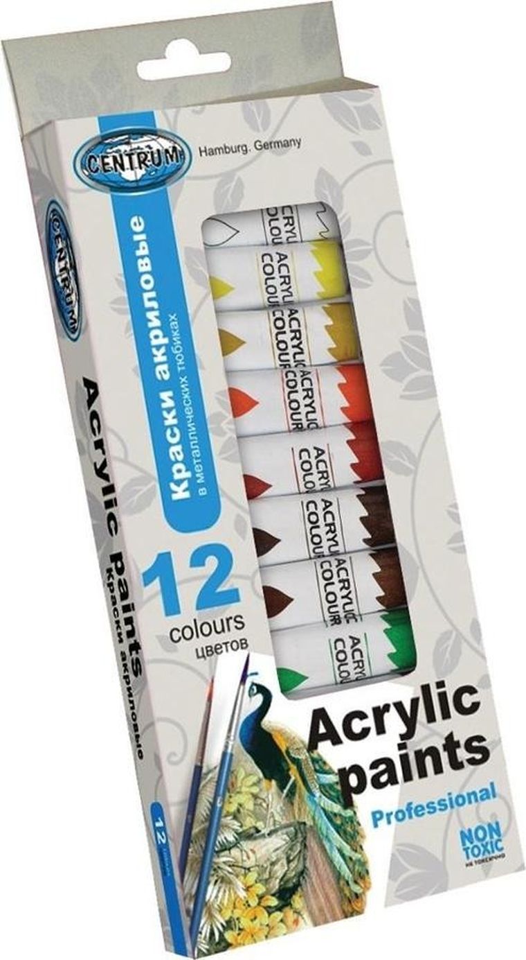 Centrum, farby akrylowe, 12 kolorów, 12 ml