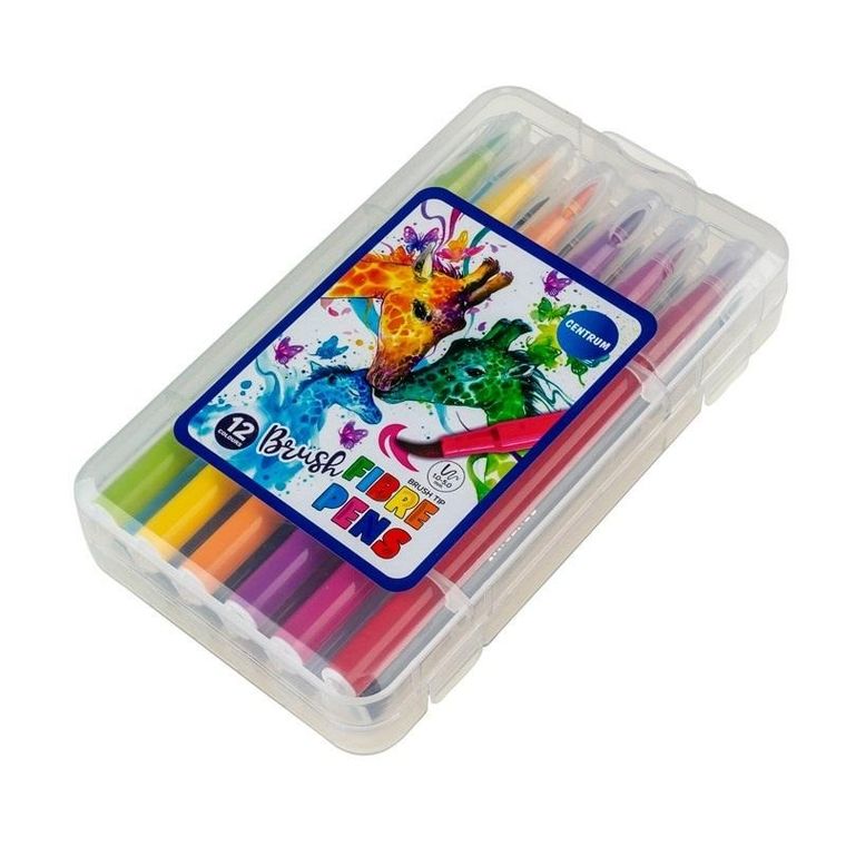 Centrum, flamastry, pędzelkowe, 12 kolorów