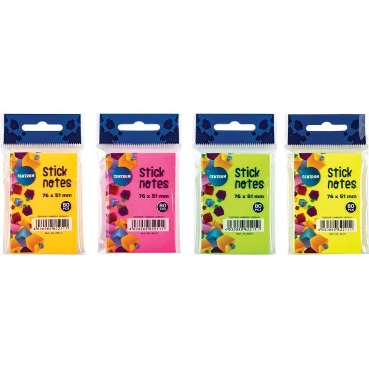 Centrum, karteczki samoprzylepne, 80 kartek, 51-76 mm, 1 szt.