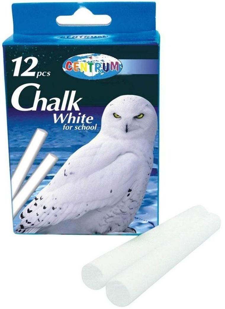 Centrum, kreda tablicowa, biała, 12 szt.