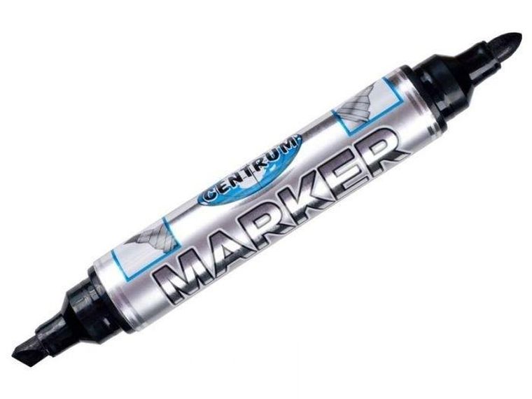 Centrum, marker dwustronny, czarny, 10 szt.