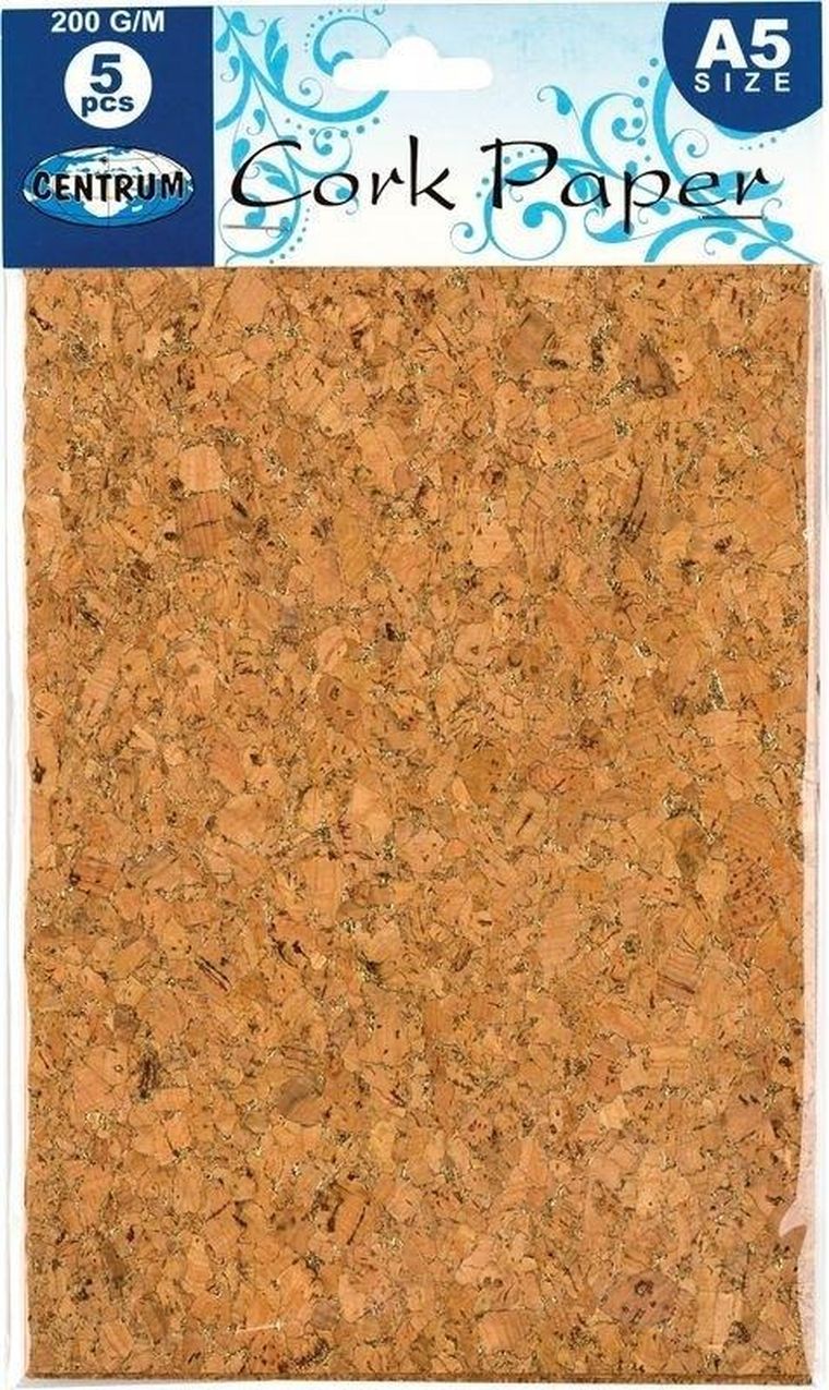 Centrum, papier korkowy A5, 5 szt.