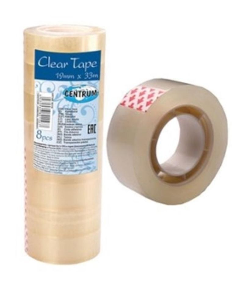 Centrum, taśma biurowa, 19 mm x 33m, 8 szt.