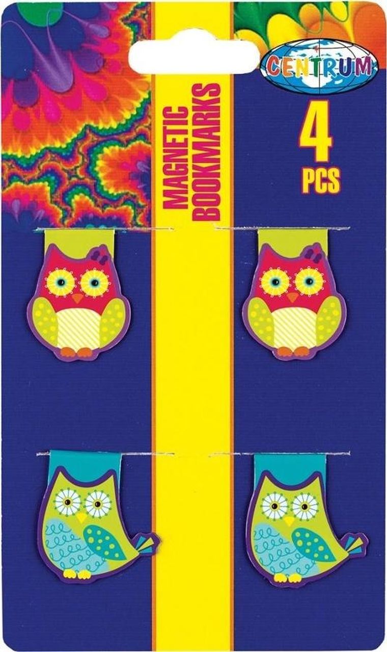 Centrum, zakładka do książki, magnetyczna do książki, 4 szt.